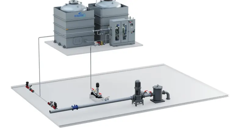 A rendering of an EcoOne installation on a bulk carrier (credit: Ecochlor)
