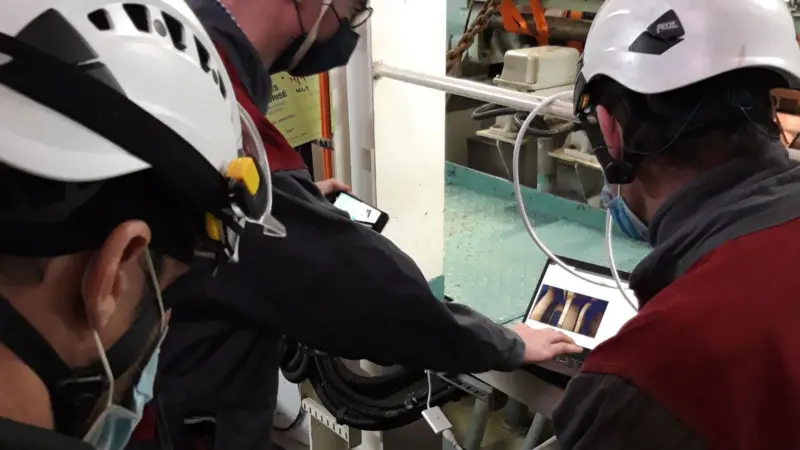 BV tested its AI solution for corrosion detection by an aerial drone in February at the Port of Dunkirk. © Bureau Veritas Marine & Offshore