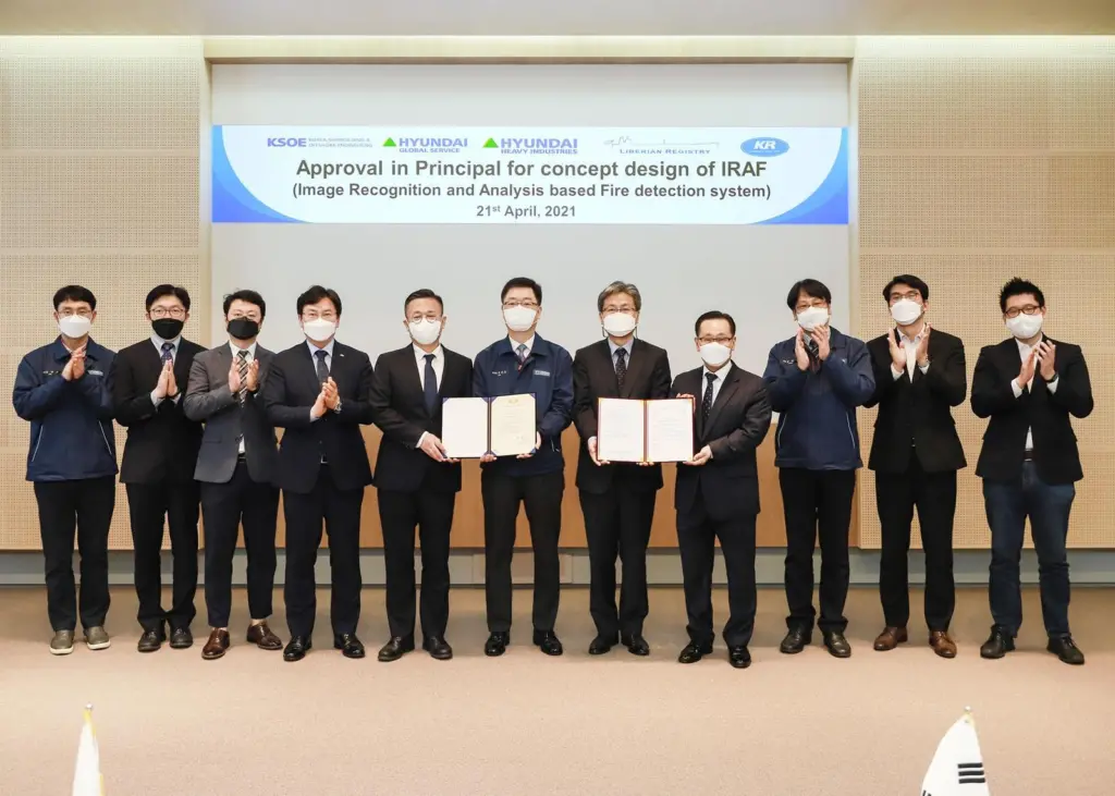 The concept design of the AI-based fire detection system received an approval in principle on 21 April. (credit: KR)
