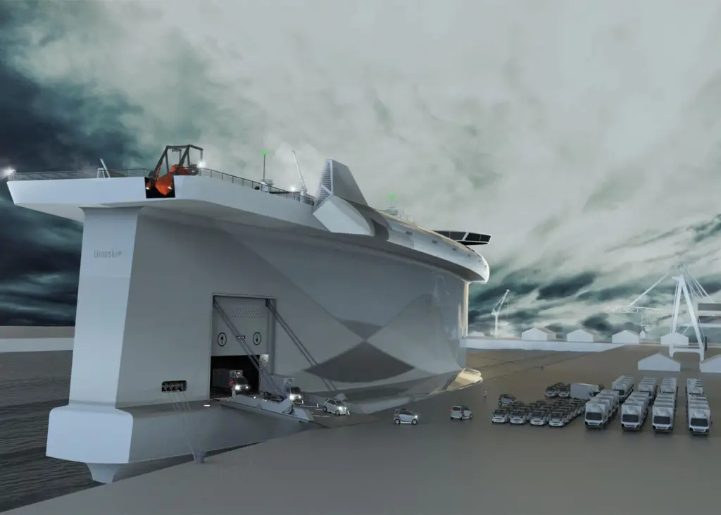 The Vindskip concept relies on the integration of a wind power system with an LNG propulsion system and a weather routing system.