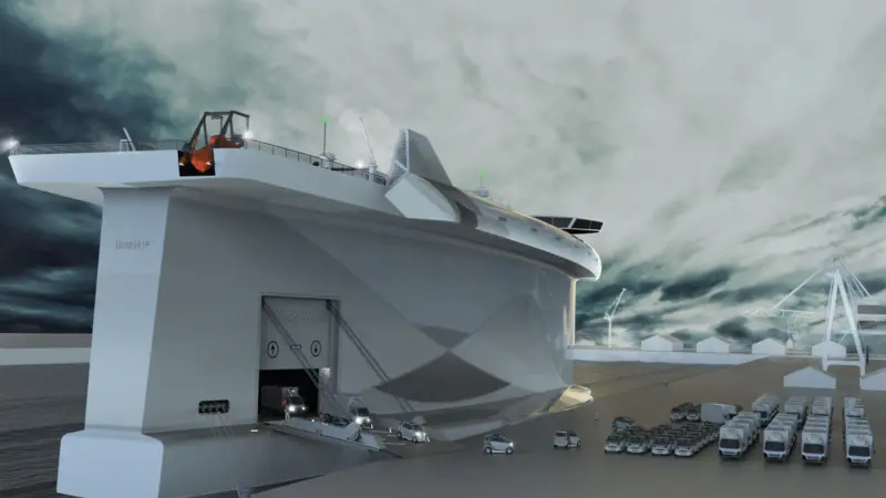 The Vindskip concept relies on the integration of a wind power system with an LNG propulsion system and a weather routing system.