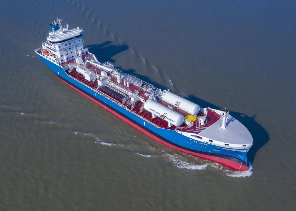 FURE VINGA is the first chemical tanker to achieve the complete suite of BV smart ship class notations Photo: Bureau Veritas