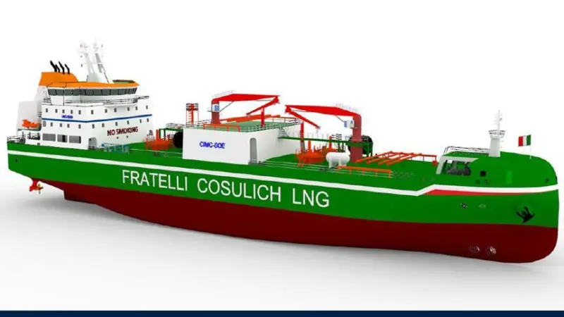 Fratelli Cosulich has ordered its first LNG bunker vessel from CIMC SOE. (credit: Fratelli Cosulich)