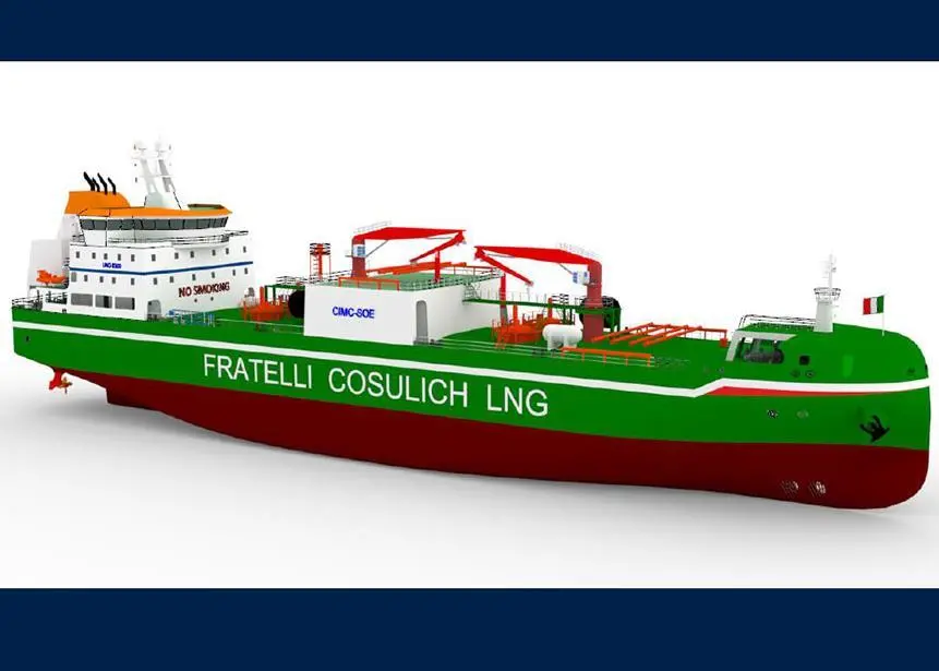 Fratelli Cosulich has ordered its first LNG bunker vessel from CIMC SOE. (credit: Fratelli Cosulich)