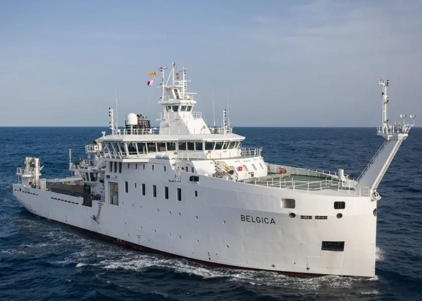Belgica on sea trials off the northern Spanish coast. (copyright: P.Freire/Chou Pequeira)