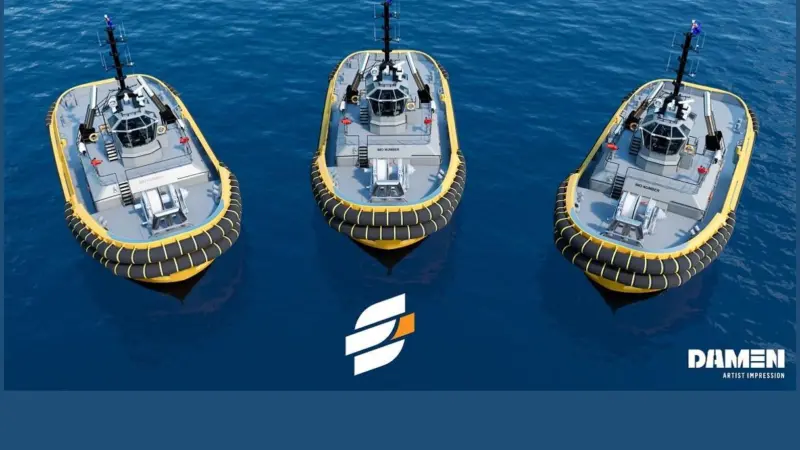 Damen has won a contract to supply three new ASD Tug 3212 to Engage Marine Photo: Damen