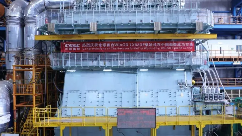 The seven-cylinder X82DF-1.0 which passed type approval tests will be installed on a 318,000dwt VLCC
