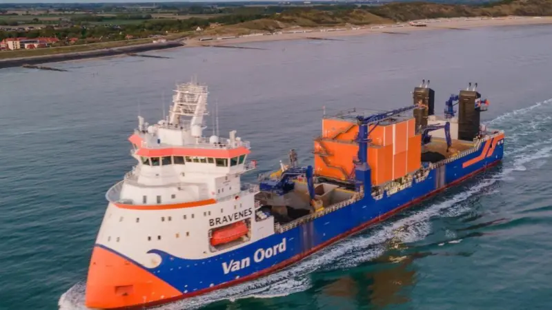 Van Oord is to install FuelSave's FS Marine+ system aboard its subsea rock installation vessel Bravenes. (credit: Van Oord)