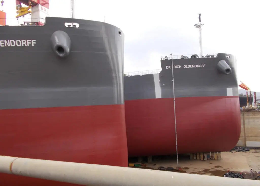 EEDI Phase 3-compliant 100,000dwt bulkers built by Oshima. (credit: Oldendorff Carriers).