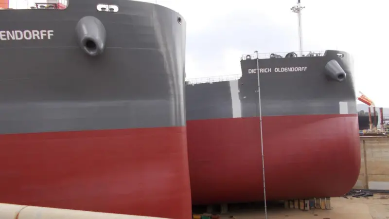 EEDI Phase 3-compliant 100,000dwt bulkers built by Oshima. (credit: Oldendorff Carriers).