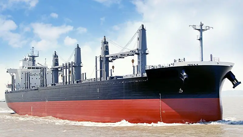 The new 42,200dwt handysize bulker built by Tsuneishi. (credit: Tsuneishi Shipbuilding).