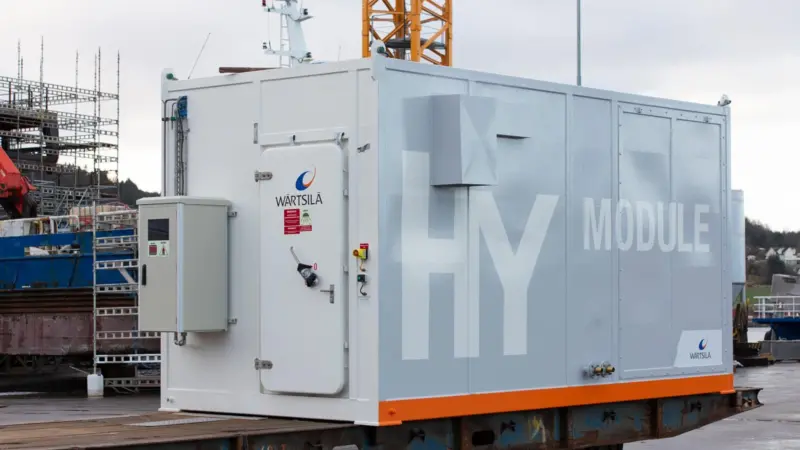 The Wärtsilä HY containerised hybrid battery power and energy storage system will support Maersk’s efforts to reduce the carbon intensity of its fleet. (Copyright: Wärtsilä Corporation)