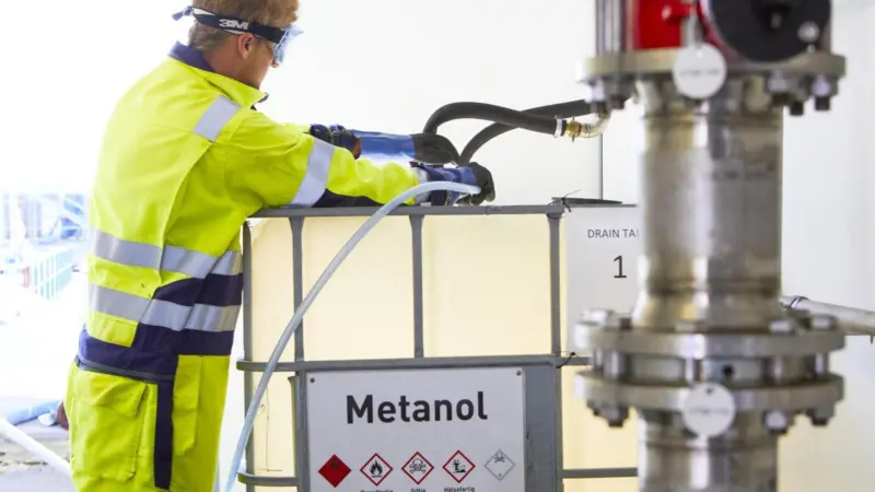 The ‘Germanica’ taking on board methanol Photo: Anna Hult/Stena Line
