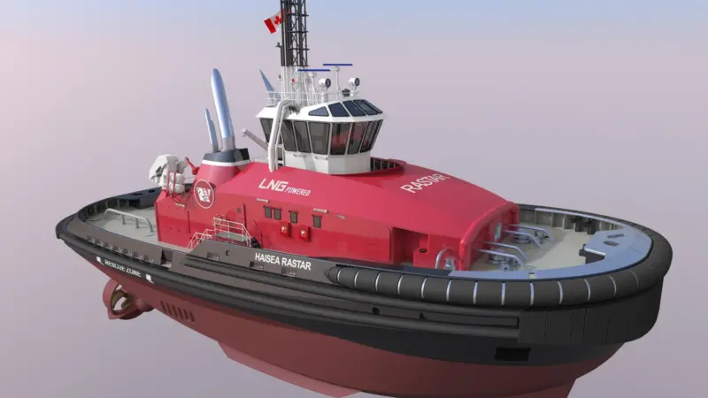Each of the two HaiSea RAstar tugs will feature two RudderPropellers and one TransverseThruster. (credit: Schottel)
