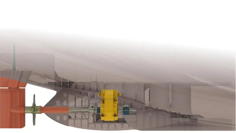 The installation features a full variable speed diesel electric package propelled by two fully-feathering controllable-pitch propellers (credit: Berg Propulsion)