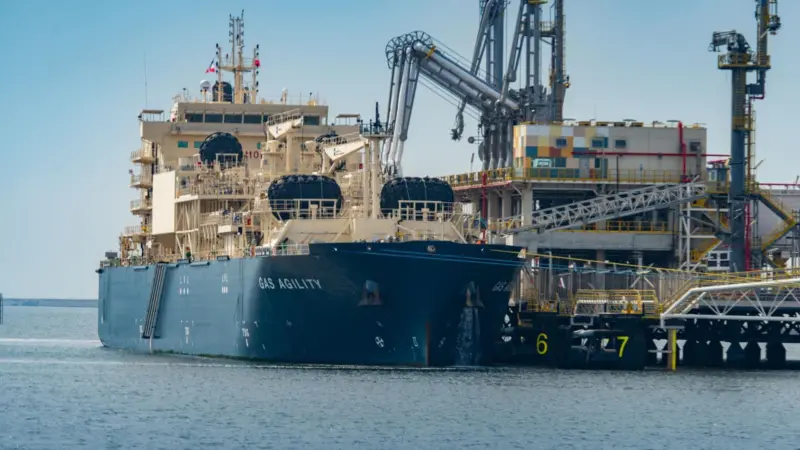 The LNG bunker vessel Gas Agility seen during recent operations at the Dunkerque LNG Terminal. (credit: Dunkerque LNG – HappyDay)