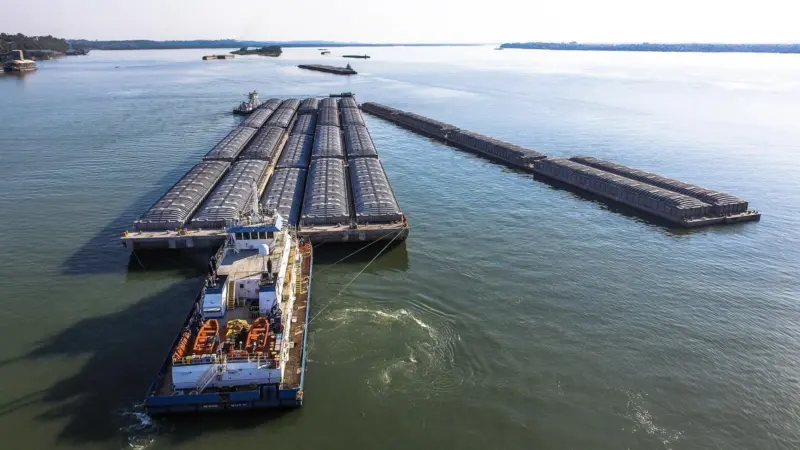 The Hidrovias river pusher tugs operate with Wärtsilä 20 engines, often in remote locations Photo: Wärtsilä