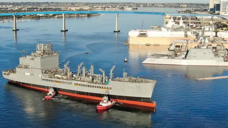 USNS John Lewis, after launching in January this year. (credit: General Dynamics).