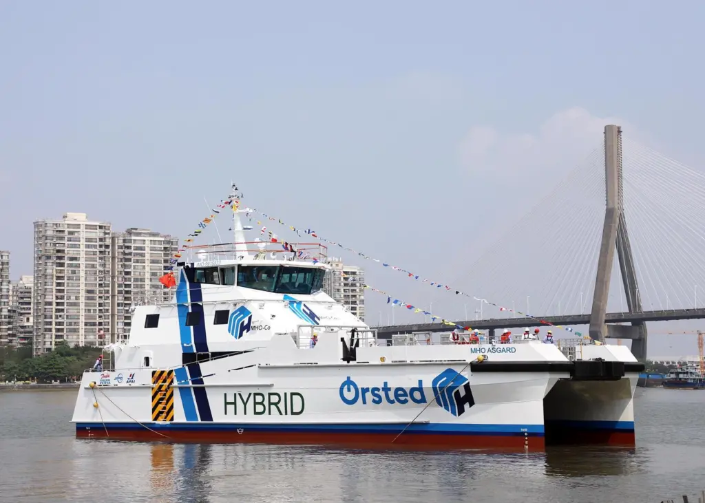 MHO ‘Asgard’ and MHO ‘Apollo’ can operate with zero emissions Photo: Incat Crowther