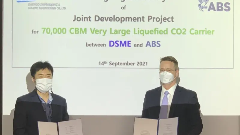 ABS and DSME are working together to develop a very large LCO2 carrier Photo: ABS/DSME