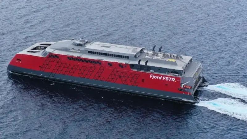 Fjord FSTR boosts capacity and capability in the Norway/Denmark traffic. (credit: Austal Philippines).