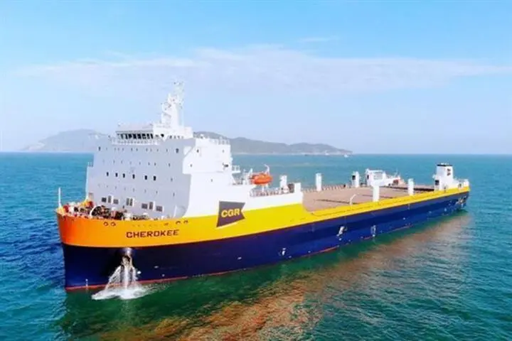 Built for heavy-duty work: new train ferry Cherokee for US/Mexico service.