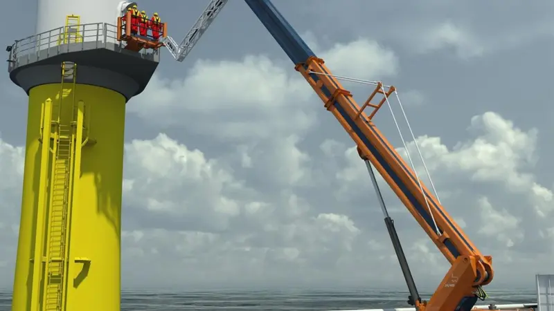 The system is a multifunctional hydraulic aerial lift for transporting both people and materials in a safe, quick, and efficient way.