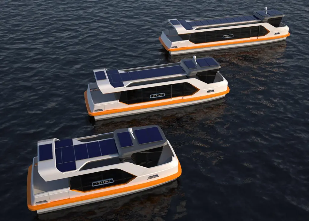 The fully electric CIT-E Ferry extends to varying lengths depending on need Photo: Fassmer
