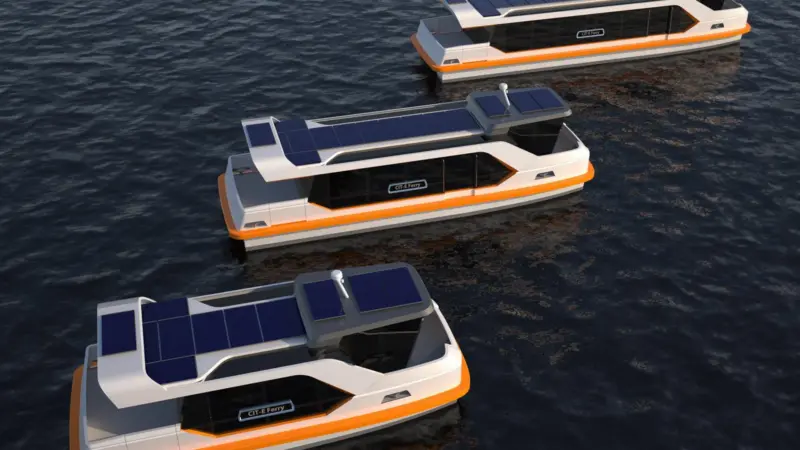 The fully electric CIT-E Ferry extends to varying lengths depending on need Photo: Fassmer