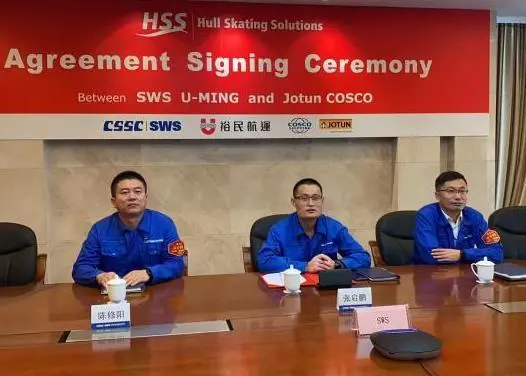 U-Ming, SWS and Jotun are teaming up to deliver anti-fouling and hull cleaning to a new bulk carrier Photo: Jotun
