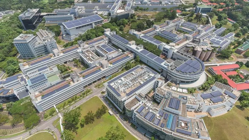 A aerial view of Singapore's NTU