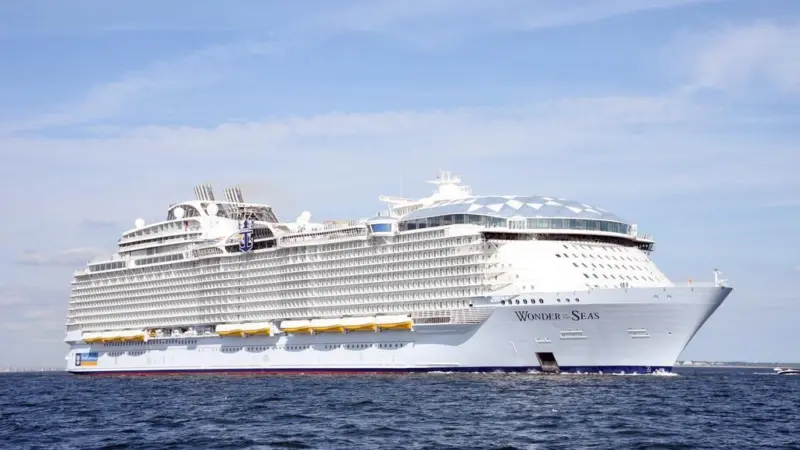 Seen on trials off the French coast, Wonder of the Seas is being readied for service next March