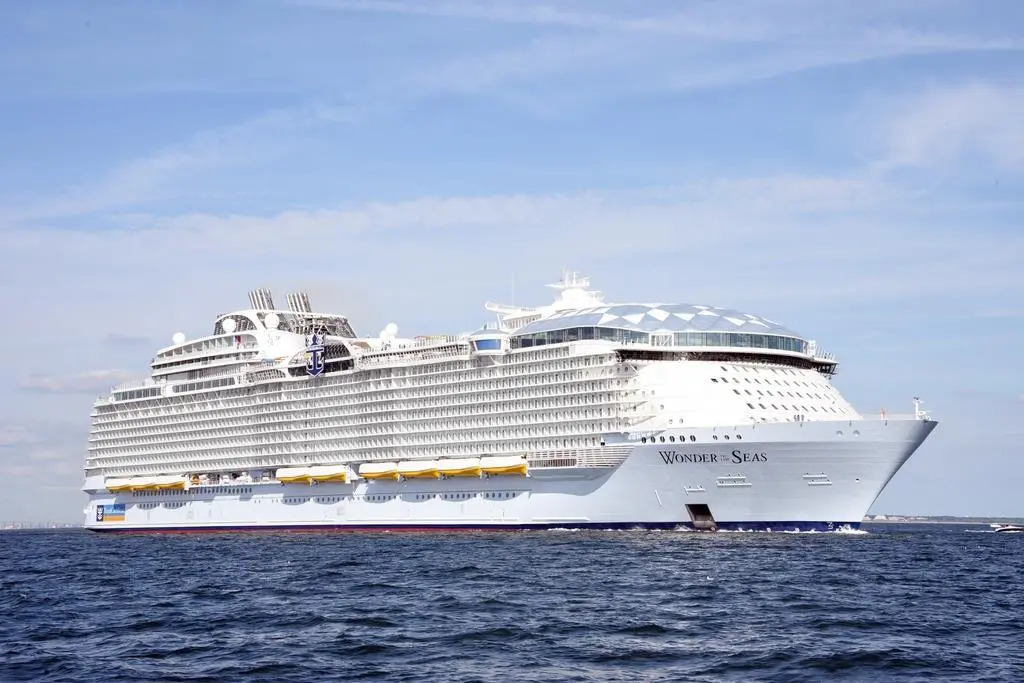 Seen on trials off the French coast, Wonder of the Seas is being readied for service next March