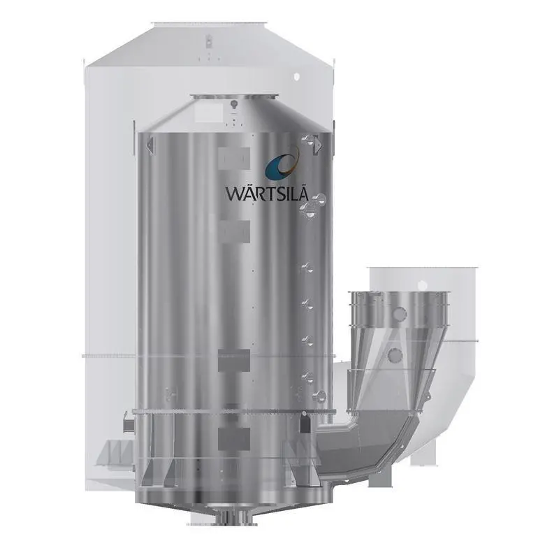Wärtsilä new scrubber series is 30% smaller than previous scrubbers with a similar capacity.