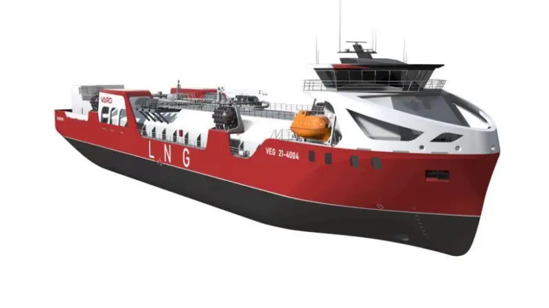 Vard has unveiled a new LNG bunker vessel design