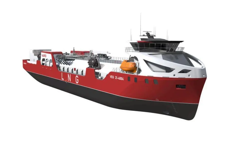 Vard has unveiled a new LNG bunker vessel design