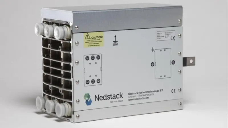 Research into pairing a sodium borohydride storage solution with a PEM fuel cell was conducted under the the H2SHIPS project. (Image: Nedstack B.V.)
