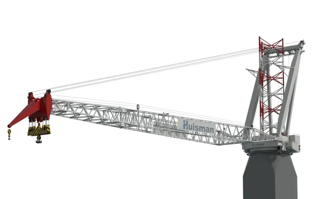 Huisman has been awarded a contract for two 2,000t+ capacity leg encircling cranes for a pair of wind turbine installation vessel newbuildings.