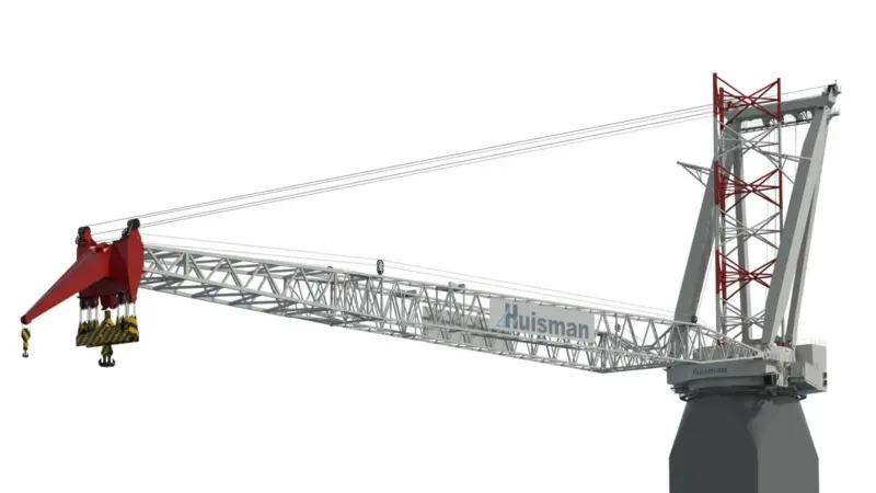 Huisman has been awarded a contract for two 2,000t+ capacity leg encircling cranes for a pair of wind turbine installation vessel newbuildings.