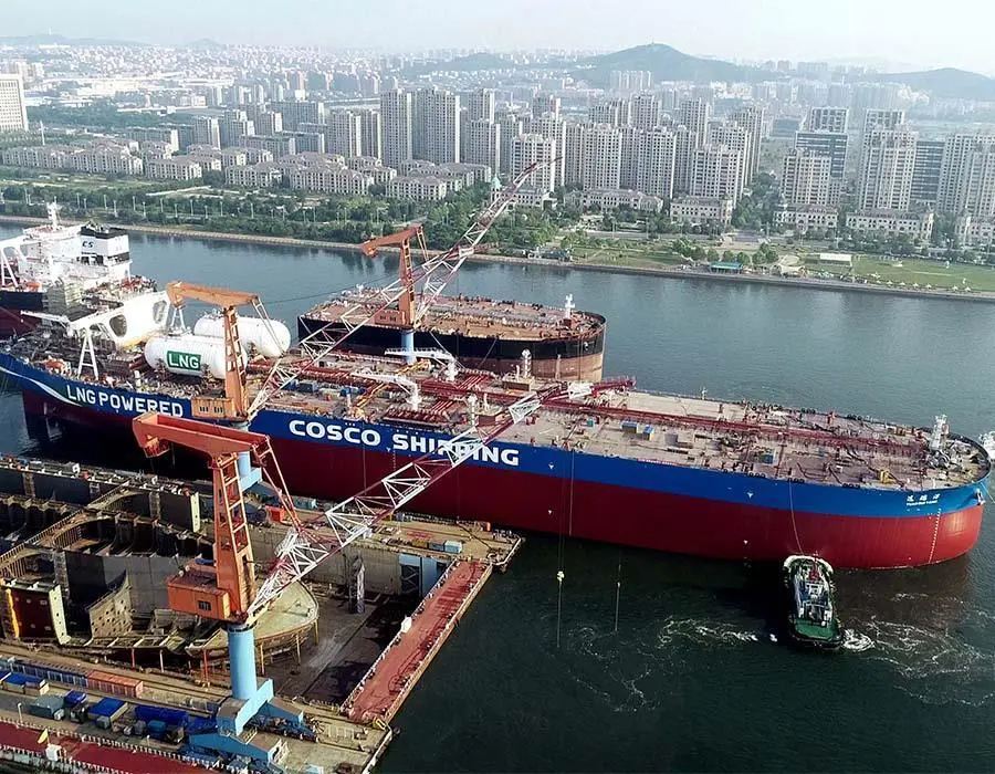 CSSC’s first dual-fuel VLCC for COSCO Shipping entered sea trials in September.