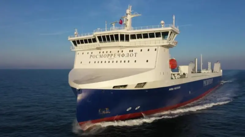First of two rail/road ferries ordered for Russian domestic service.