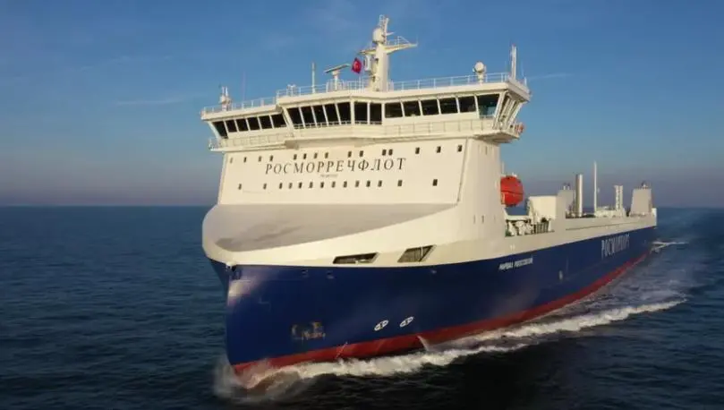 First of two rail/road ferries ordered for Russian domestic service.