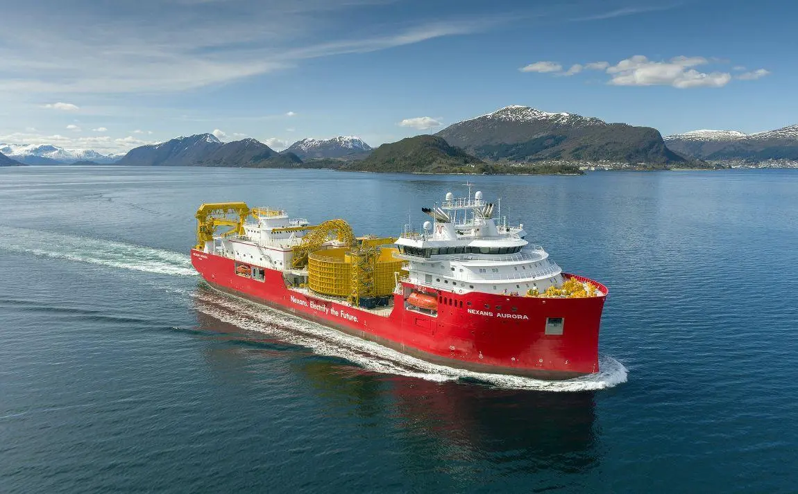 The Nexans Aurora will be deploying cables at depths of over 2,000 metres as part of the newly awarded Tyrrhenian Link project.