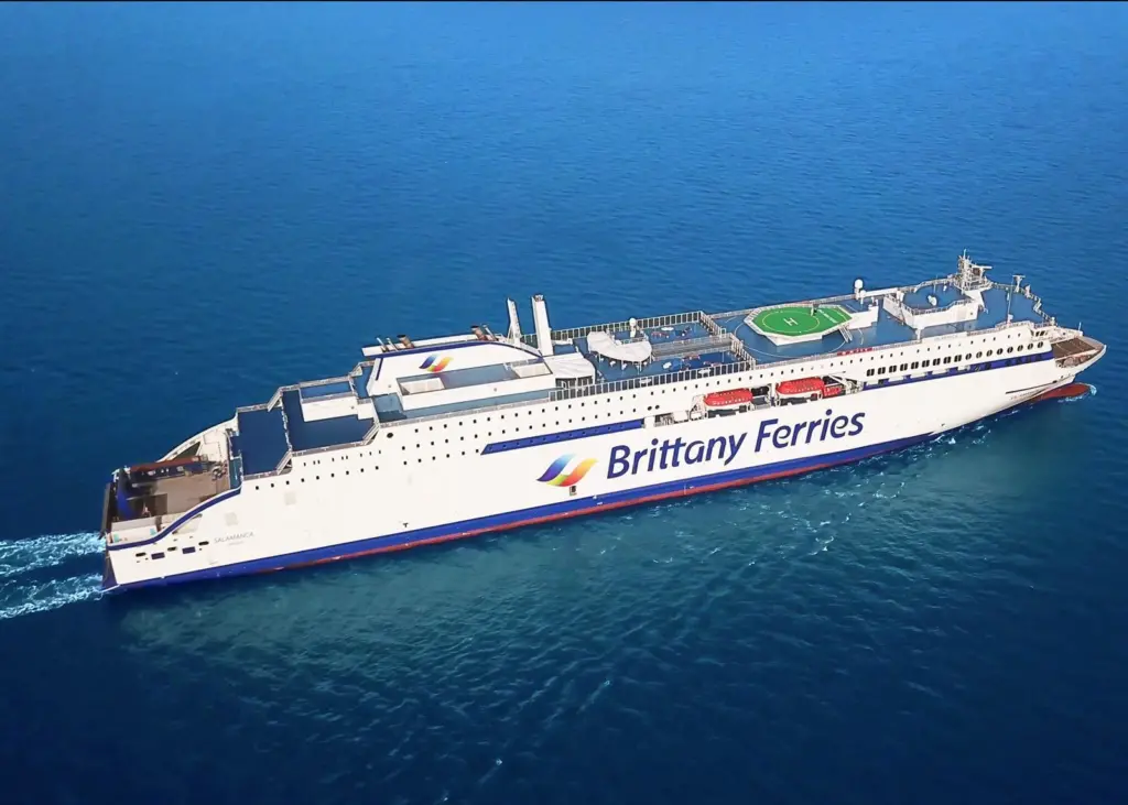 The 1,015-passenger Salamanca will be operated by Brittany Ferries on a route between Portsmouth in the English Channel and Bilbao and Santander on Spain's Cantabrian coast.