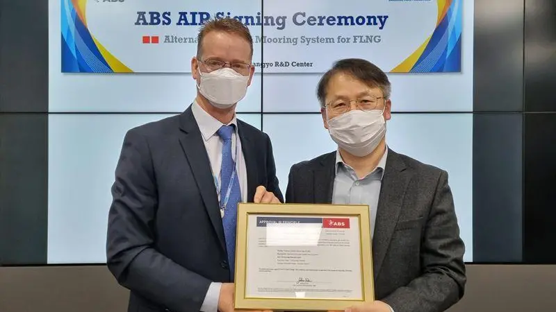 SHI's design for a one-side spread mooring system for an FLNG facility has been awarded approval in principle by ABS