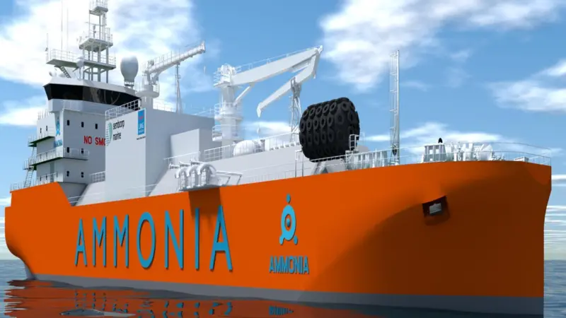 ABS has awarded an approval in principle to an ammonia bunker vessel concept design developed by Sembcorp Marine Integrated Yard and LMG Marin, along with MOL and Itochu Corporation.