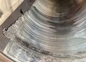 Aft bearing wiping damage