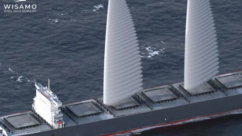 Michelin's inflatable wing sail system will be trialled on board a ro-ro containership in 2022.