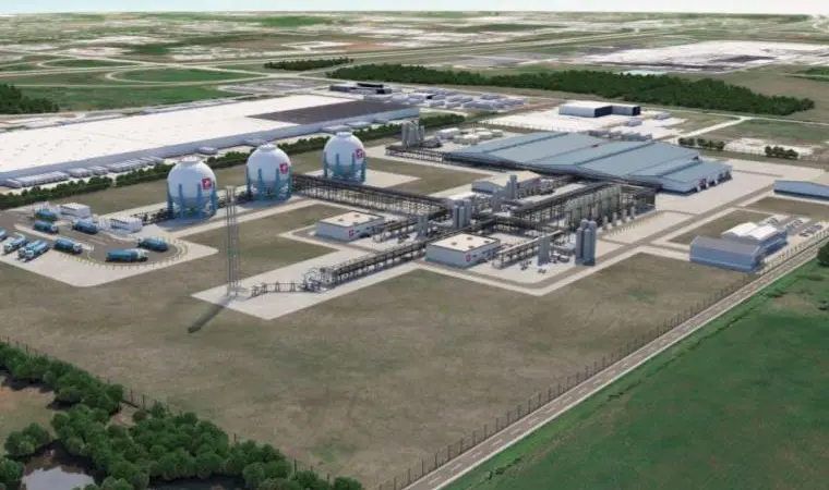 A rendering of the proposed H2OK facility in Ardmore, Oklahoma