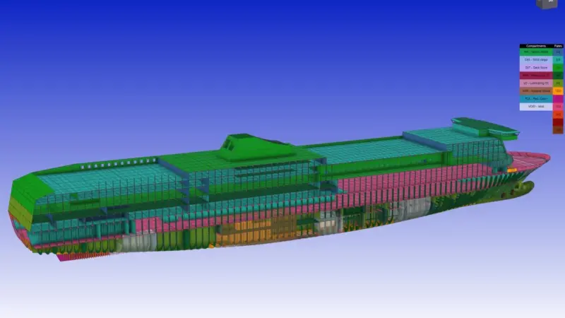 NAPA provides full functionality of OCX export and import of 3D models for further use